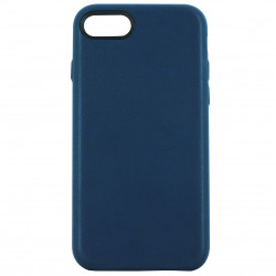 Coque rigide cuir PU pour iPhone 7+/8+ - bleue