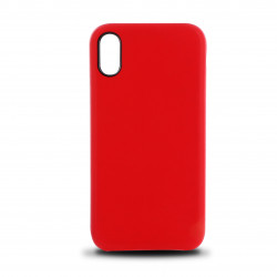 Coque rigide cuir PU pour iphone XR - rouge