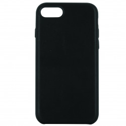 Coque rigide cuir PU pour iPhone 5/5S/5C/SE - noire