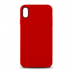 Coque rigide cuir PU pour iphone XS Max - rouge