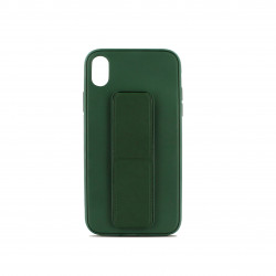 Coque semi-rigide magnétique avec support pour iphone XR - verte