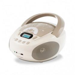 Radio CD Cassette Portable Numerique PLL FM, Lecteur CD-MP3, USB
