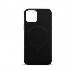 Coque semi-rigide compatible MagSafe pour iPhone 14 Plus - noire