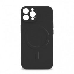 Coque semi-rigide compatible MagSafe pour iPhone 14 Pro Max - noire