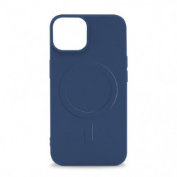 Coque semi-rigide compatible MagSafe pour iPhone 15 Pro - Bleu foncé