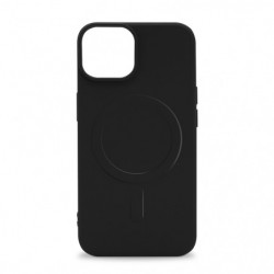 Coque semi-rigide compatible MagSafe pour iPhone 15 Pro Max - noire
