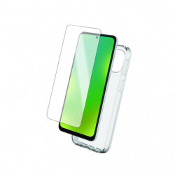 Pack protection coque transparente+verre trempé pour Motorola Moto G04
