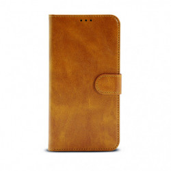 Etui folio porte-cartes avec fonction stand pour iPhone 14 - camel