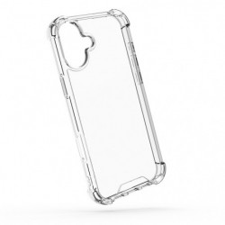 Coque semi-rigide renforcée pour iPhone 16 Plus - transparente