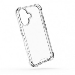 Coque semi-rigide renforcée pour iPhone 16 - transparente