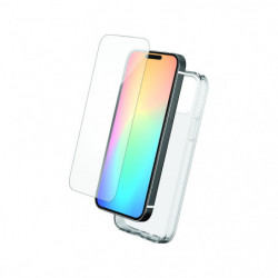 Pack protection coque transparente+verre trempé pour iPhone 16